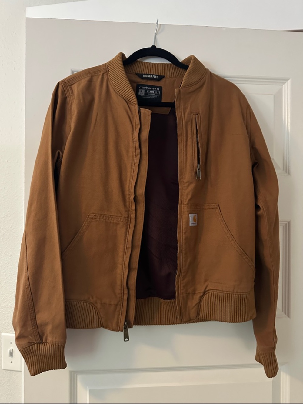 Carhartt Tan Bomber-Style Canvas Jacket
